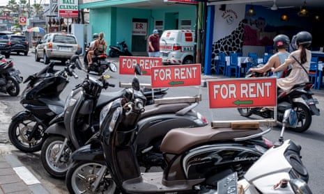 Scooters for rent in Seminyak, Bali