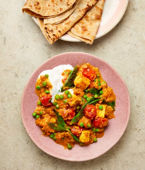 Meera Sodha's vegan recipe for matar tofu, or pea, cashew and tofu