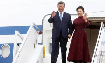 Xi Jinping, President China, and his wife Peng Liyuan arrive in France for the start of their Europe visit. 