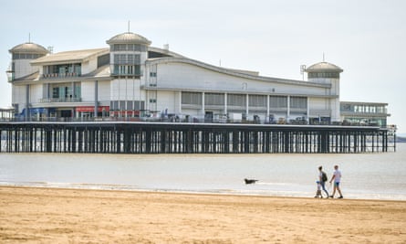 Pier, sand and sea at Weston-super-Mare