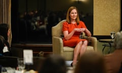Amy Coney Barrett speaks at the conference in Lake Geneva, Wisconsin on Monday.