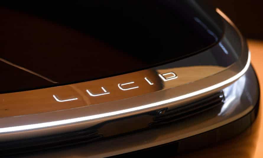 A Lucid Air Grand Touring electric luxury car