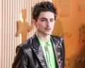 Timothée Chalamet at the Screen Actors Guild awards.