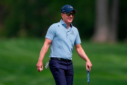 Luke Donald in practice at Aronimink