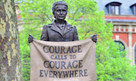 The Millicent Fawcett statue in Parliament Square.