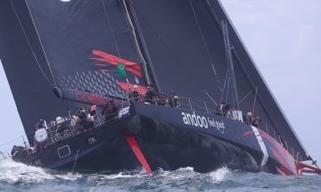 Andoo Comanche has been vying with LawConnect for the lead since the race left Sydney Harbour.