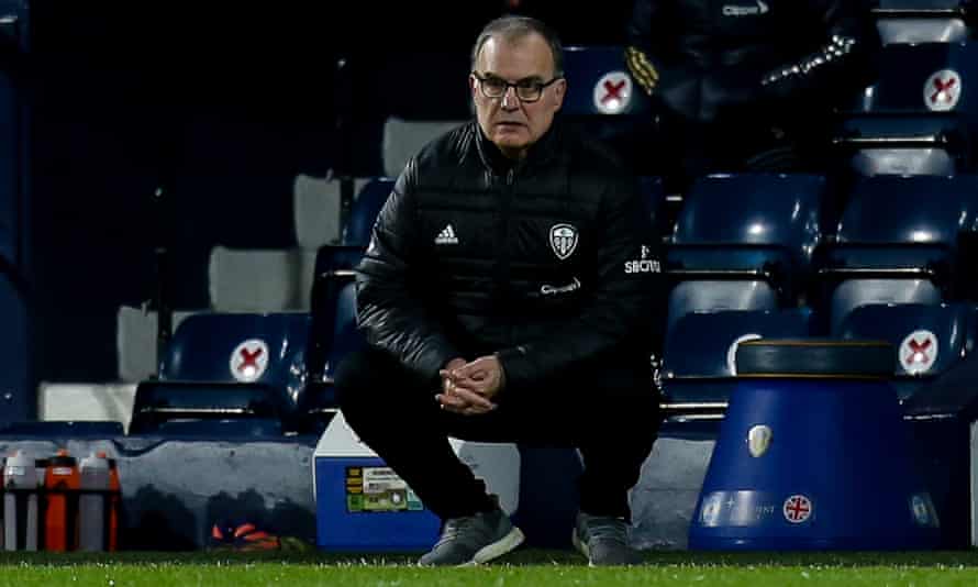 Marcelo Bielsa watches at the Hawthorns as his Leeds side dismantle West Brom 5-0.