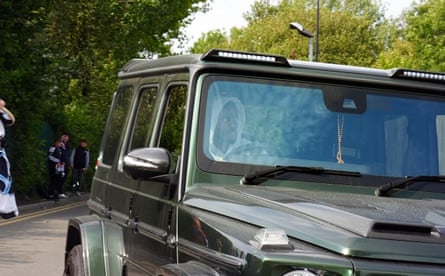 Alexander Isak arriving for solo training at Newcastle earlier this month.