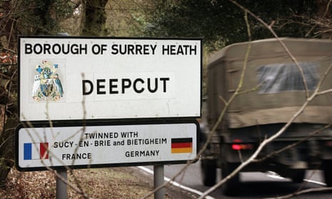 The village of Deepcut in Surrey