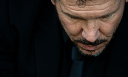 Diego Simeone made to suffer as Atlético endure ‘cruellest week’ | La Liga 5 Diego Simeone stares at the floor during the game
