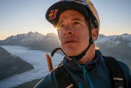 Jérémie Heitz during his ascent of the Matterhorn in 2020.
