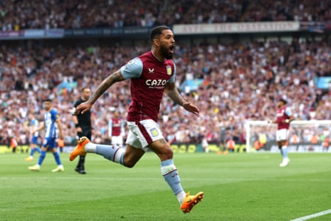 Douglas Luiz puts Villa ahead against Brighton