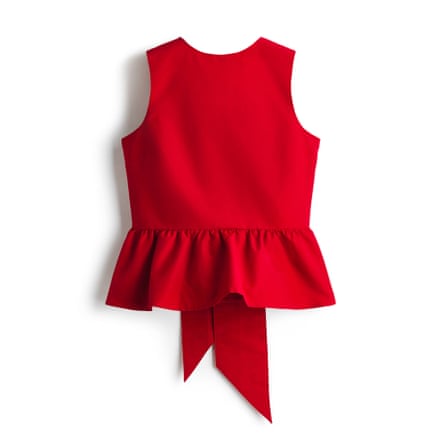 H&M Tie-detail peplum top