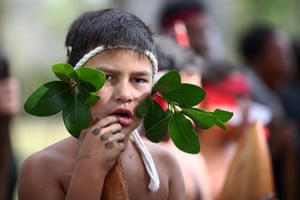 A boy from the kapa haka group