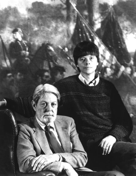 Shelby Foote, left, and Ken Burns, seen in 1990.