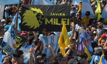 Javier Milei supporters celebrate his inauguration