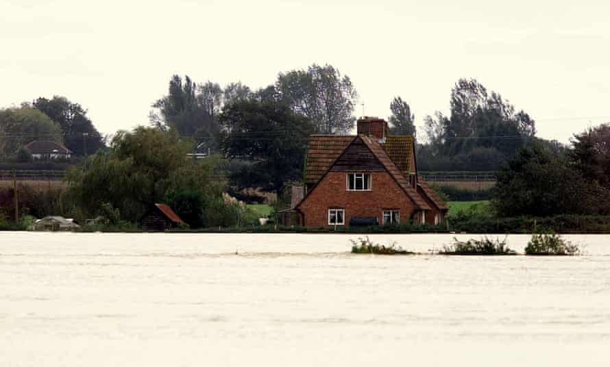 Barcombe in East Sussex, after the Ouse burst its banks in 1999 