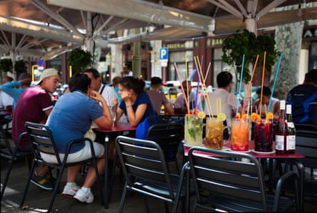 A cafe-bar on La Ramblas.