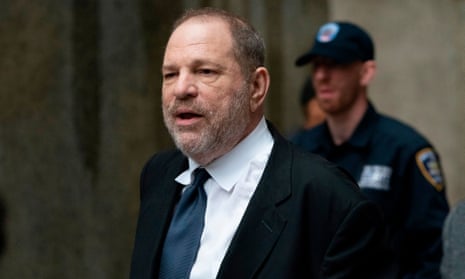 Harvey Weinstein leaves court in New York on 26 April. 
