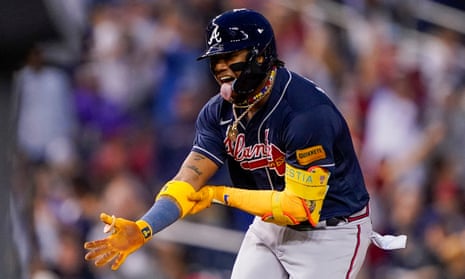 Braves' Ronald Acuña Jr becomes fifth player ever in baseball's 40-40 club  | Atlanta Braves | The Guardian
