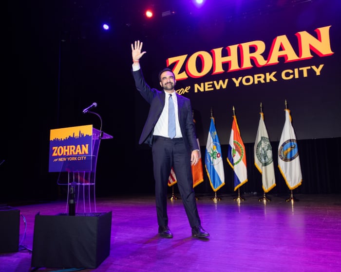 ‘Time for a new era’: hope swells in New York as Zohran Mamdani makes history