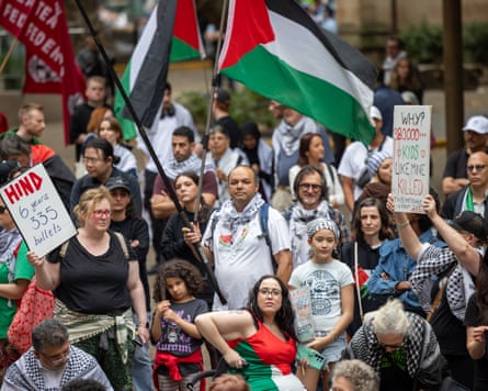 The Sydney Town Hall pro-Palestine vigil on Monday
