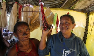 Munduruku activists at a craft workshop.