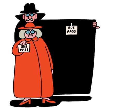 Illustration of a couple in coats