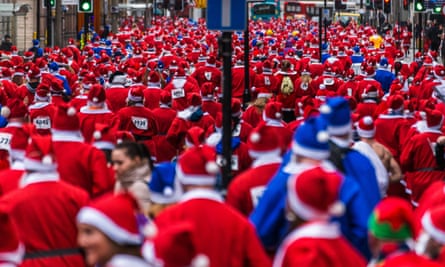 Red run: the Liverpool Santa Dash.