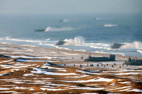Picture released by North Korea’s official Korean Central News Agency in 2013 appearing to show the country’s troops carrying out drills