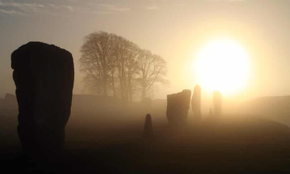Avebury Stone Circle at dawn.