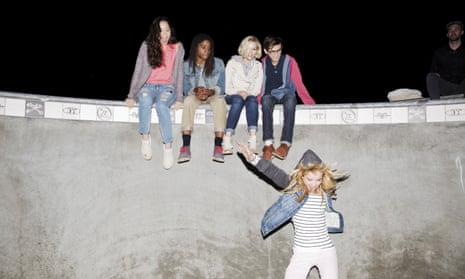 Portraits of young adults hanging out