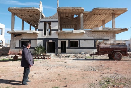 A view of the damaged family home of Ahmed al-Ahmed.