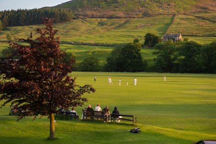 An idyllic, rural setting for spectators to sit and watch a sunny, summer’s evening cricket match in the Yorkshire Dales