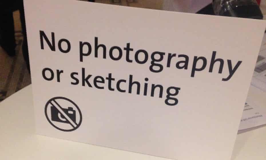 A ban on pencils … the V&amp;A now forbids sketching in its temporary exhibitions.