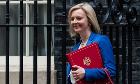 Liz Truss leaving 10 Downing Street in March.