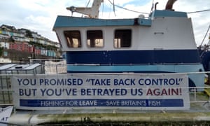 A British fishing boat in Brixham harbour