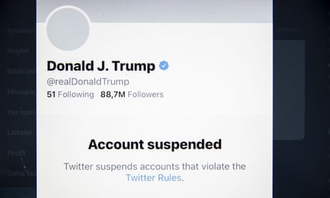 Trump’s permanently suspended Twitter account.