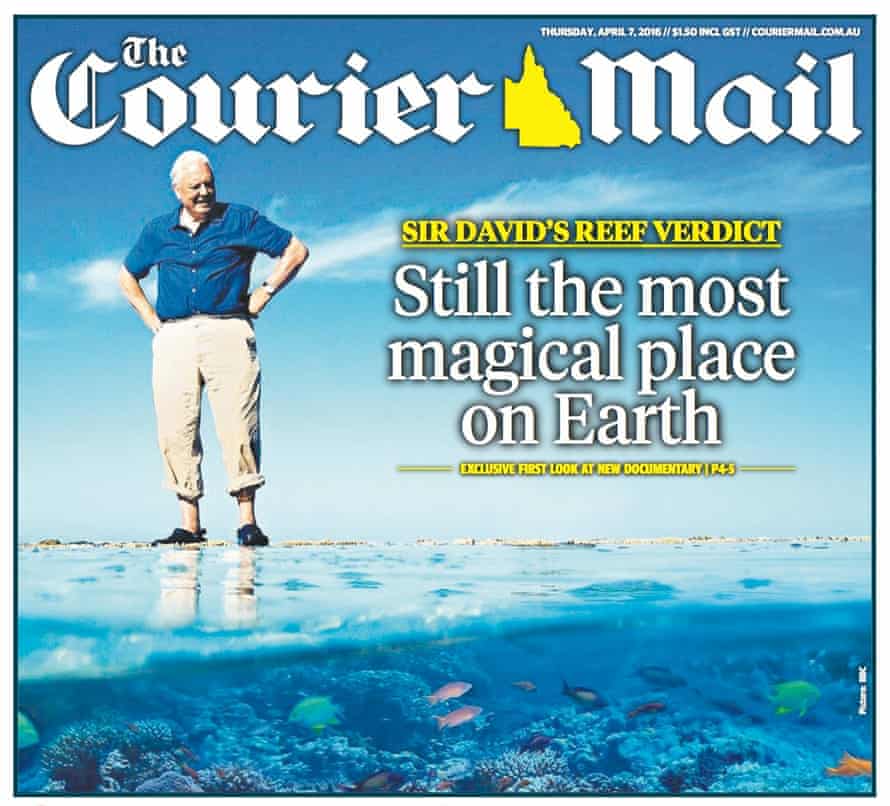 The front page of the Courier Mail.