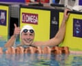 Katie Ledecky celebrates after winning the 1500m free on Wednesday in Austin, Texas.