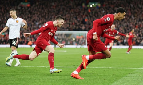 Gakpo celebrates scoring.