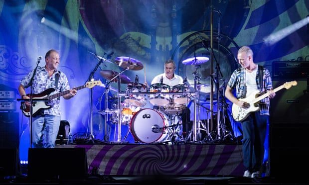 ‘We could take this to Ibiza!’ … Guy Pratt, Nick Mason, and Gary Kemp from Saucerful of Secrets perform in Paris.