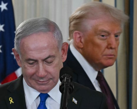 Benjamin Netanyahu and Donald Trump at the White House, 29 September 2025.