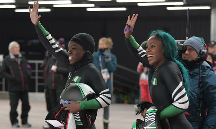 Nigeria Women S Bobsleigh Team Make Breakthrough For Africa On Ice Winter Olympics 2018 The Guardian Nigeria Bobsled Team 2022 Olympic Games