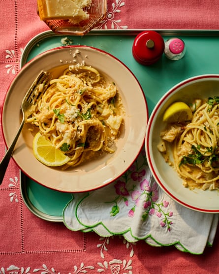 Georgie Hayden’s lemon and pepper crab carbonara