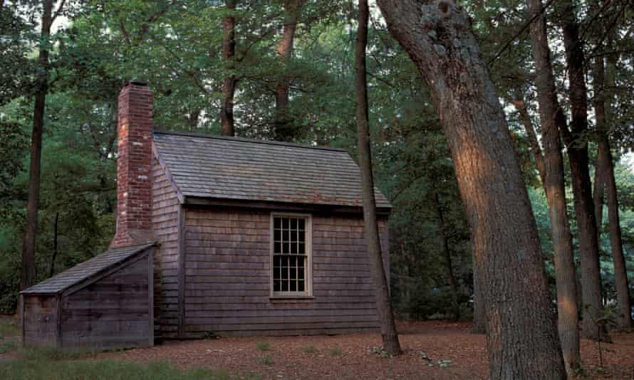 replica of Henry David Thoreau's house close to Walden Pond near Concord, Massachusetts.