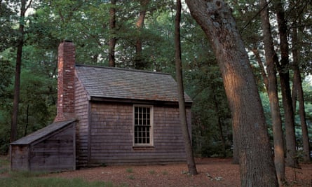 replica of Henry David Thoreau’s house close to Walden Pond near Concord, Massachusetts.