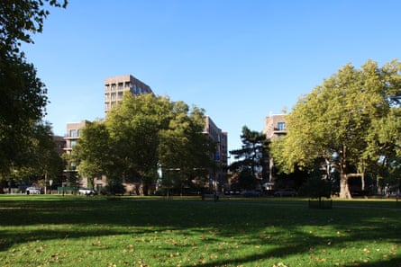 Leafy … Tower Court seen from Clapton Common, Hackney.