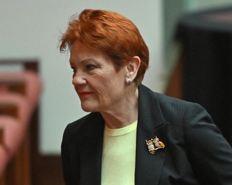 One Nation leader Pauline Hanson