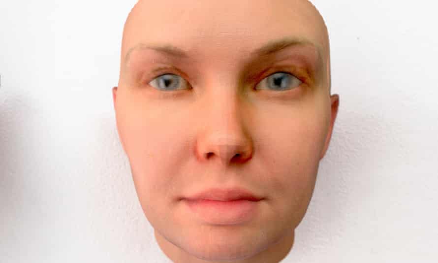 3D face mask of former US soldier Chelsea Manning, created by Heather Dewey-Hagborg via DNA phenotyping.